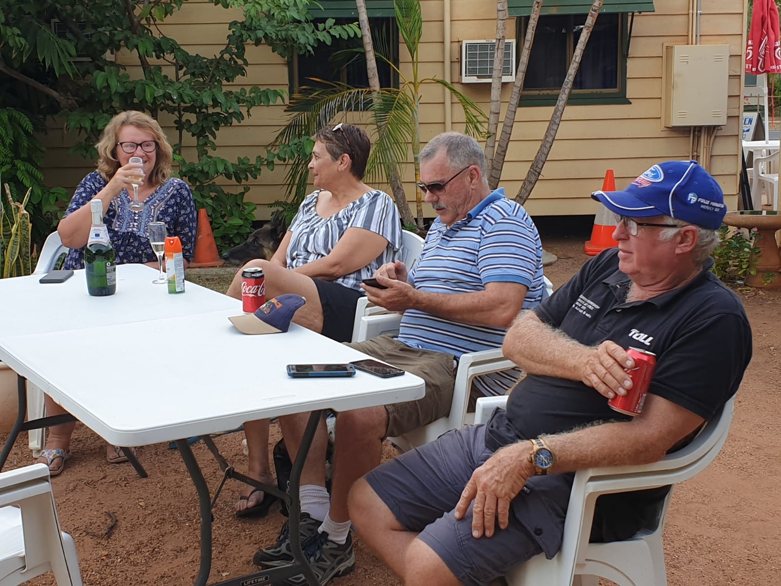 Shaded caravan spaces